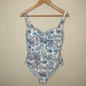 Nip Tuck Swimsuit Paisley Floral Slimming Multi Cup
